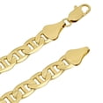 thumbnail image 2 of 8.8mm 14k Yellow Gold Plated Flat Mariner Chain Necklace, 36 inches, 2 of 7
