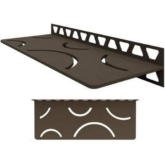 Schluter Systems Wall Shelf-W - Curve Design -Bronze - (SWS1D6TSOB) Kerdi-Line Shower Acessory