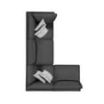 thumbnail image 4 of Pemberly Row 4-Piece Modern Fabric Upholstered Sectional in Charcoal, 4 of 6