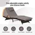 thumbnail image 4 of Outdoor Wicker Reclining Lounge Chair Set of 2, 5-Position Adjustable Patio Sunbathing Chairs up to 150°, 600 lbs Capacity Each, Weather-Resistant Rattan for Lawn Poolside Beach, 4 of 7