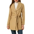 thumbnail image 1 of TRENCH COAT LARGO CON CINTURÓN Y CUELLO CAÍDO PARA MUJERES CHIC CUTE M KHAKI, 1 of 7