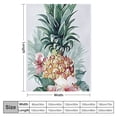 thumbnail image 4 of ARISTURING Pineapple Flowers Leaves Flannel Material Blanket for All Seasons Blanket Exquisite Gifts 40x50in, 4 of 6