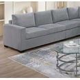 thumbnail image 4 of Luxurious Look 4pc Sectional Sofa Set W Console Cup Holder Light Gray Corduroy Plush Cushion Texture Couch Living Room, 4 of 6