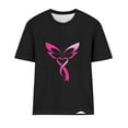 thumbnail image 3 of CLOISE Cancer Shirts for Women Short Sleeve Crewneck Tee Shirts Ribbon Oversized Breast Cancer Fight Tops Cute Loose Tshirts Cancer Survivor Gifts Outfits Black XL, 3 of 3