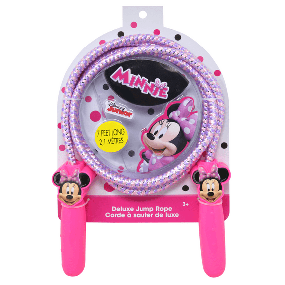 Disney Minnie Mouse Officially Licensed 7ft Deluxe Jump Rope for Kids, Ages Three and Up