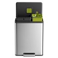 thumbnail image 1 of EKO EcoCasa II 36L+24L Dual Compartment Kitchen Recycle Trash Can, Stainless Steel Finish, 1 of 8