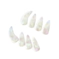 thumbnail image 3 of Fiocias 8 Pieces Guzheng Finger Picks for Adult Curved Double Sided Nail Covers Finger Nail Protectors Sturdy Compact Material Comfortable Design Suitable for Learning Performance String style B, 3 of 8