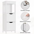 thumbnail image 4 of Walsunny 2PCS Bathroom Storage Cabinets Floor Cabinet Organizer Freestanding Narrow Cabinet with Drawer Open Shelf for Bathroom Laundry White, 4 of 7