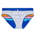 thumbnail image 7 of Ankola Men's Low Waist Striped Swim Briefs, Quick Dry Colorful Stripe Triangle Swimming Trunks, 7 of 7