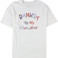 thumbnail image 5 of Elevenparis Mens Banksy Is My Decorator Graphic T-Shirt, White, Large, 5 of 5