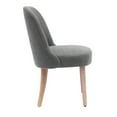 thumbnail image 4 of Contemporary Water and Stain Resistant Boucle Fabric Upholstered Dining Side Chair, Gray, 4 of 5