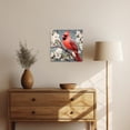 thumbnail image 4 of ZHONGYUTONG Birds Canvas Wall Art Cardinal Picture Red Bird on Tree Branch with Pink Flowers Painting for Living Room Decor Framed (24.00" x 24.00"), 4 of 5