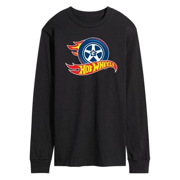 Hot Wheels - Flaming Tire Logo - Men's Long Sleeve T-Shirt