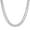 Rhodium Silver, variant on 925 Sterling Silver Yellow plated 2mm Super Flat Cuban Chain Necklace 14