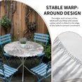 thumbnail image 2 of Grey Christmas Balls Round Tablecloth for 36-44 Inch Tables, Fitted Table Cover with Elastic Edge, Xmas Balls Gray Waterproof Outdoor Table Cloth Protector for Patio Garden Dinner Picnic, 2 of 9