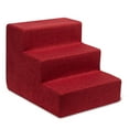 thumbnail image 3 of Best Pet Supplies Foam Pet Steps for Small Dogs and Cats, Portable Ramp Stairs for Couch, Sofa, and High Bed Climbing, Non-Slip Balanced Indoor Step Support, Paw Safe - Brick Red, 3-Step (H: 13.5"), 3 of 5