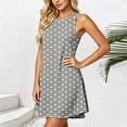 thumbnail image 4 of Lenpel Womens Summer Dresses Casual Crew Neck Sleeveless Tank Mini Dresses with Pockets Loose Soft Sundresses for Beach Vacation, 4 of 5