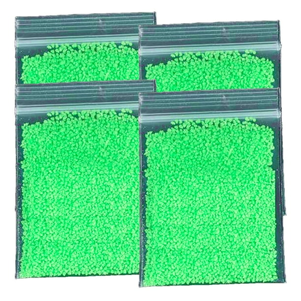Arena Luminicente LumaSandGreen 4Pzas Verde Absorción 20-30 min. Duración 2 Hrs. Arcilla Púrpura.