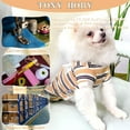 thumbnail image 5 of TONY HOBY Pet Clothes Dog Colorful Stripe Pajama 4 Legged Puppy Stretchable Jumpsuit Doggies Knit Clothes Dog Spring and Summer Onesie for Small Medium Size Dog Female Brown, S, 5 of 8