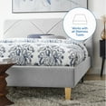 thumbnail image 3 of Modern Sleep Linville Upholstered Bed, Queen, Light Grey, 3 of 11