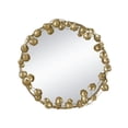 thumbnail image 6 of Gzxs Wall Décor Large Round Living Room Metal Frame Mirrors with Golden Leaf Accents, 35" x 35", Gold, 6 of 8