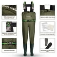 DaddyGoFish Chest Waders for Kids and Adults, Fishing and Hunting Waders with a Pocket and a