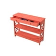 thumbnail image 5 of Convenience Concepts Oxford 1 Drawer Console Table with Shelves, Coral, 5 of 6