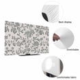 thumbnail image 4 of Indoor TV Cover 85 Inch, Spring Flowers Elastic Monitor Dust Covers for Television, Desktop Computer Farmhouse Grey-blue Pastoral Floral Leaf Dustproof Fitted TV Cover for Inside 74.1"L x 41.7"H, 4 of 9