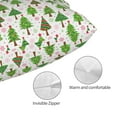 thumbnail image 3 of Goofa Christmas Trees Print Plush Throw Pillow Case, Soft Velvet with Hidden Zipper, Decorative Cushion Cover for Sofa, Bed, Car, and Home Décor-20"x30", 3 of 6