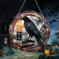 thumbnail image 6 of PILE Halloween Home Decor Halloween Crow Acrylic Doors And Windows Wall Hanging Pendants Scene Decoration, 6 of 6