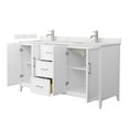 thumbnail image 6 of Wyndham Collection WCH717166DHBWQUNSMXX Elan 66" Free Standing Double Basin Vanity Set -, 6 of 7