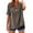 Brown, variant on Women's Cotton Linen Shirt, Henry Neck 3/4 Sleeve Loose Fit Blouse, Casual Oversized Tunic, Boho Chic Top, Daily Wear and Work to Weekend Shirt, Soft Breathable Summer Tops-JN