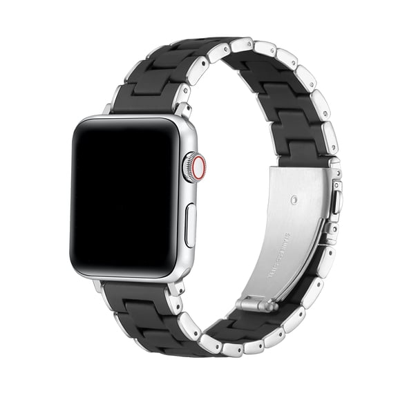 Posh Tech Orla Silicone and Steel Band Compatible with Apple Watch