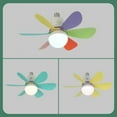 thumbnail image 4 of Mistaha Modern E27 Ceiling Fan Light with Three-Color Dimming, Remote Control, Timer, Variable Speed, and Colorful Blade Options, 4 of 6