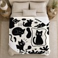 thumbnail image 5 of Whimsical Black Cat Pumpkin, Playful Pet Portrait Pattern, Warm Flannel Blanket for Living Room and Bedroom with Detailed Artwork, Cat Lovers autumn celebration Gift, Pet Lover Home Decor, 5 of 9