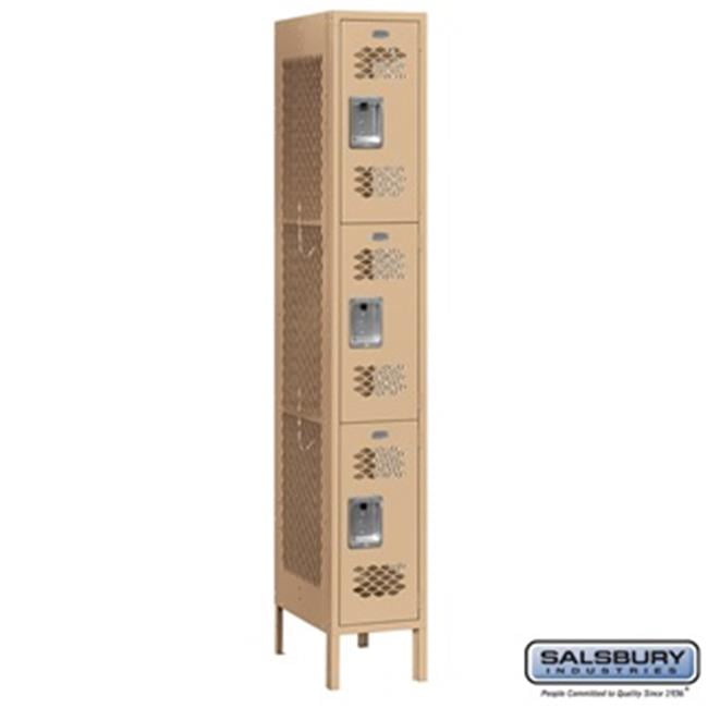 SalsburyIndustries 73165TN-A 1 Wide Triple Tier Vented Metal