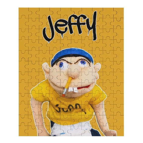 120 PCS Jigsaw Puzzle SML Jeffy Wooden Puzzle Challenging Game Fun Artwork For Family Friends Gifts