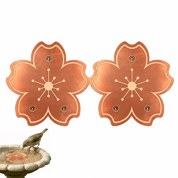 Bird Bath Cleaner Copper Disc, Natural Water Maintenance Plate for Bird Baths, Durable Copper Accessory for Garden Yard Outdoor Bird Bowl
