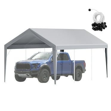 KFFKFF 10 x 20 Feet Carport Replacement Canopy Car Shelter Tent Cover Gray