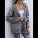 thumbnail image 5 of Impermeables para Mujer, Impermeables, Resistentes Al Viento, Ajustables, con Capucha y Bolsillos. Gris Oscuro L, 5 of 9