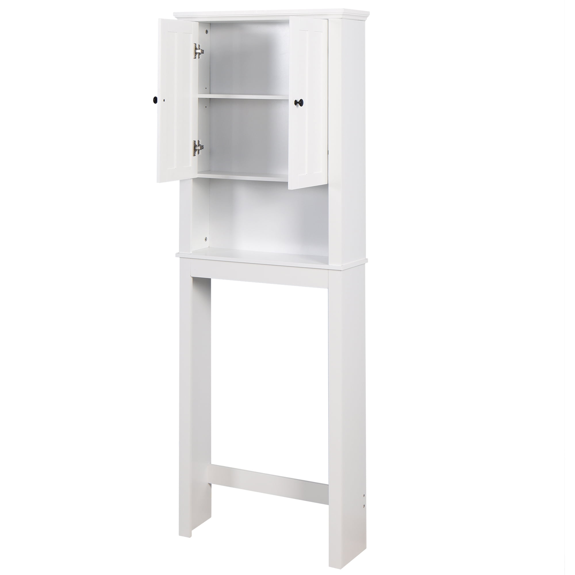 Narrow Storage Cabinet, 67'' Bathroom Cabinet with 2 Doors and 6 Shelves1PC