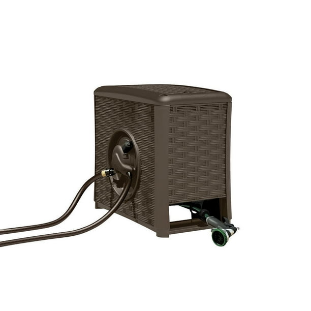 Suncast Water Powered Automatic Winding Hose Reel 125 ft. Antique