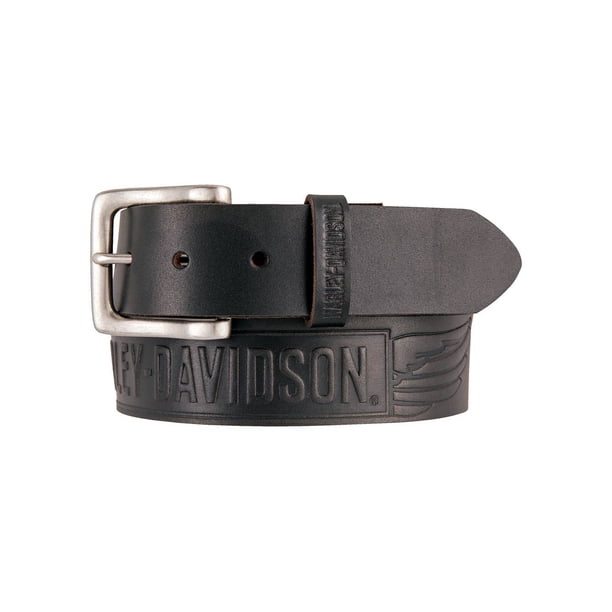 HarleyDavidson HarleyDavidson Men's Embossed Crosswind Leather Belt