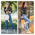 thumbnail image 7 of KLL Wine Seamless Print Women's Long Sleeve Pajamas with Pants Sleepwear Loungewear 2 Set-Large, 7 of 7