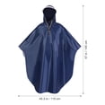 thumbnail image 3 of Hombres Mujeres Ciclismo Bicicleta Bicicleta Impermeable Impermeable Capa Poncho Con capucha A prueba de viento Capa de lluvia Mobility Scooter Cover (Azul marino), 3 of 5