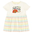thumbnail image 3 of Inktastic My First Thanksgiving Cute Turkey Girls Baby Dress, 3 of 5