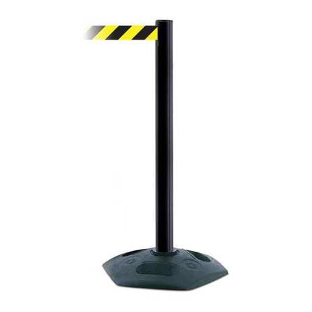 TENSABARRIER 886-33-STD-NO-D4X-C Barrier Post with Belt,PVC,Black