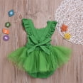 thumbnail image 4 of HNMKIU Girls Romper&Jumpsuit for Little Girls - Patchwork Sleeveless Bodysuit Outfit St Patrick's Day Casual A,18-24 Months, 4 of 7