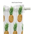 thumbnail image 5 of Summer Pineapple Linen Curtain Valance for Bedroom/Bathroom/Kitchen/Office/Living/Dining Room Windows,Exotic Tropical Fruit Geometric Stripes Pocket Topper Drapes Decorative Cafe Drapery Panel 60x18, 5 of 6