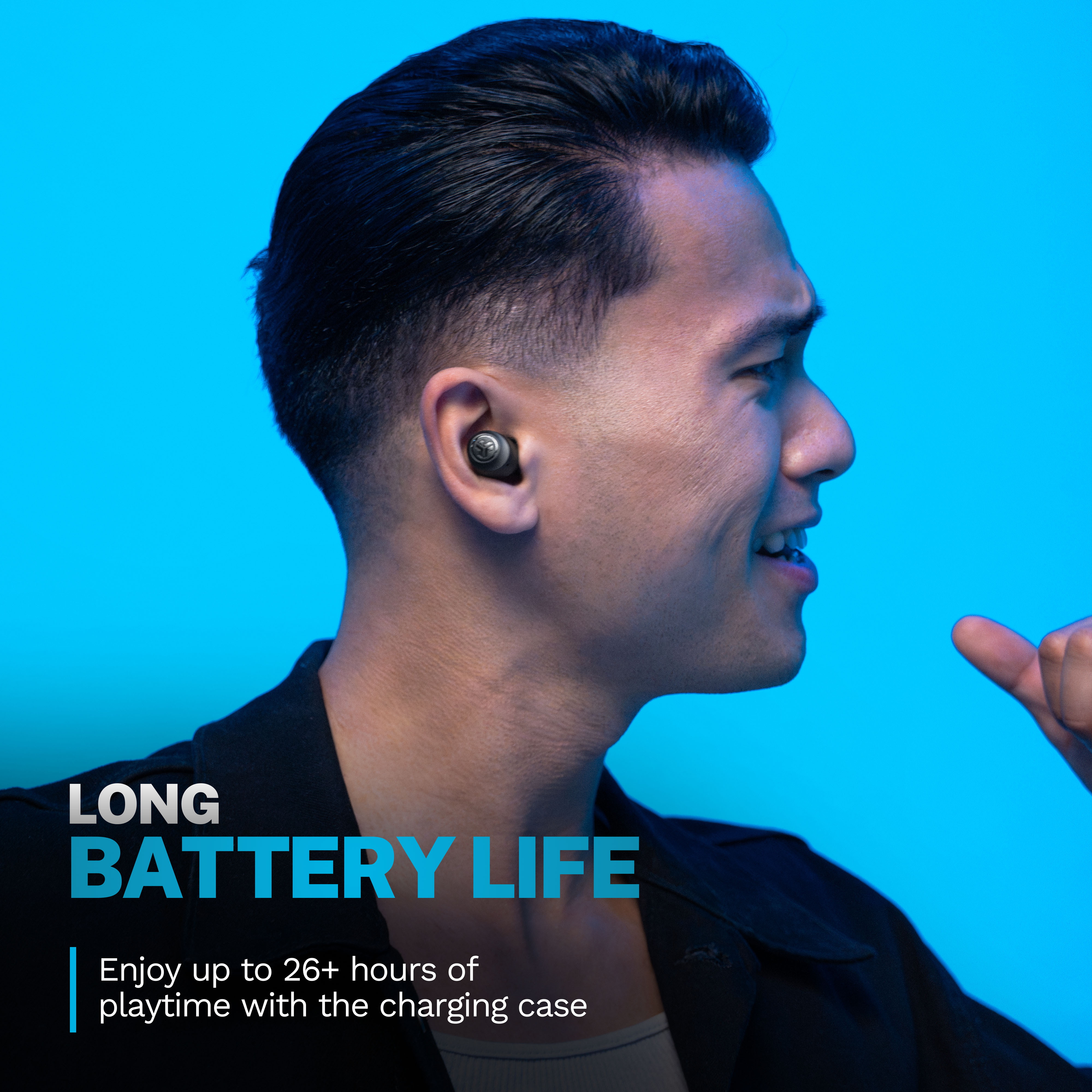 JLab GO Pop+ True Wireless Earbuds, Black photo 8